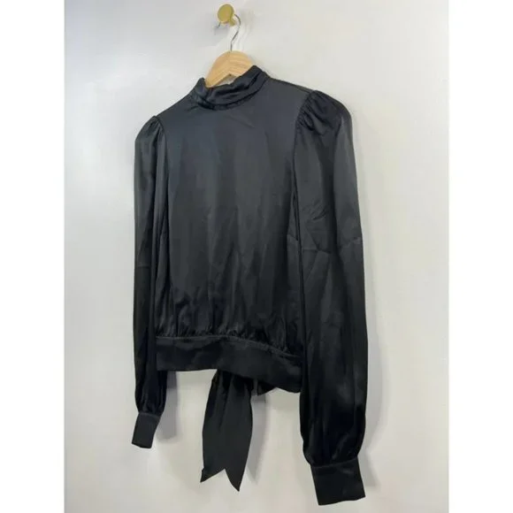 Cami NYC Valencia Long Sleeve Tie Open Back Women's Blouse Black Size: XXS NWOT - Picture 4 of 9